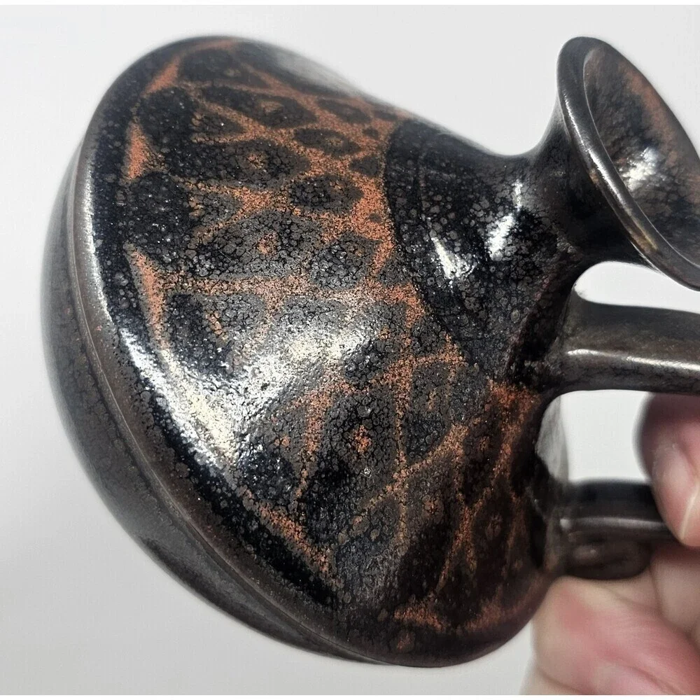 Vintage Artisan Studio Ceramic Clay Pottery Single Stem Bud Holder Signed Vase